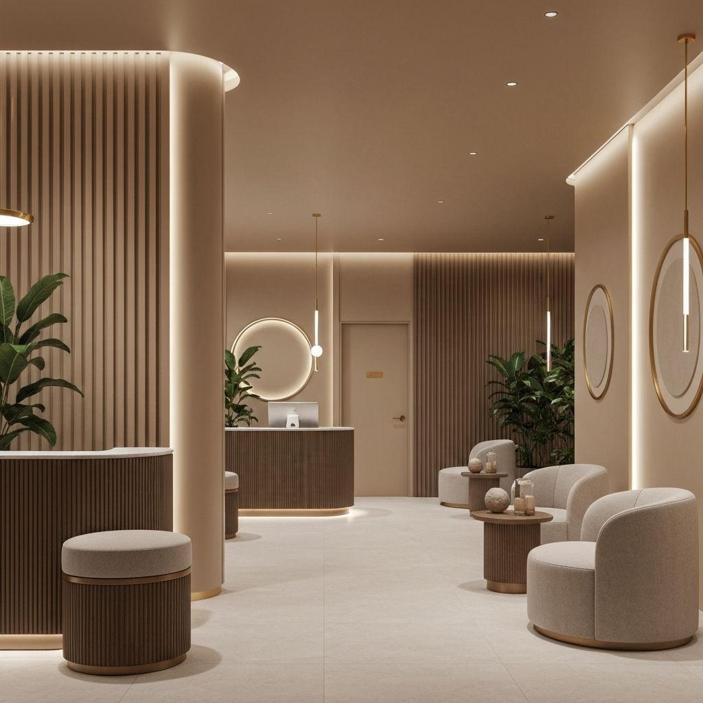 Spa reception area with elegant decor